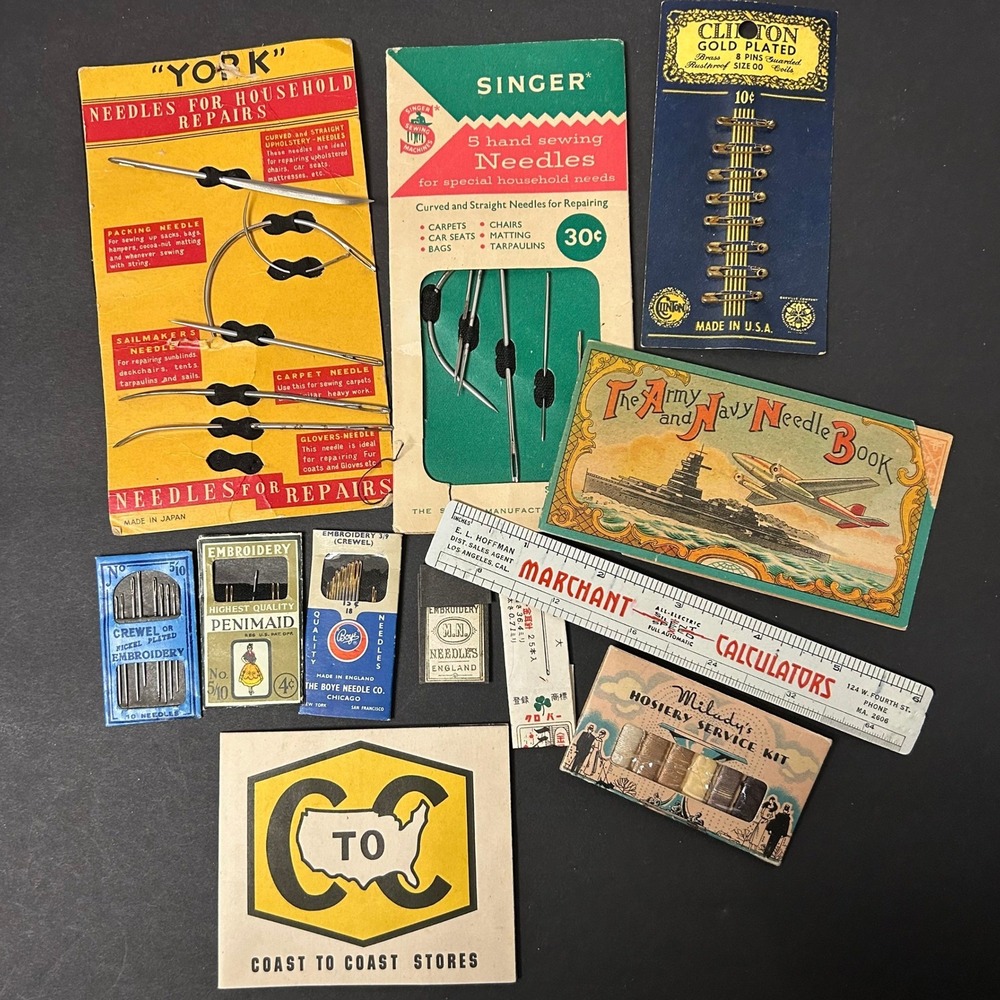 Vintage Singer York Sewing Needle Notion Lot Mixed Size Collectible